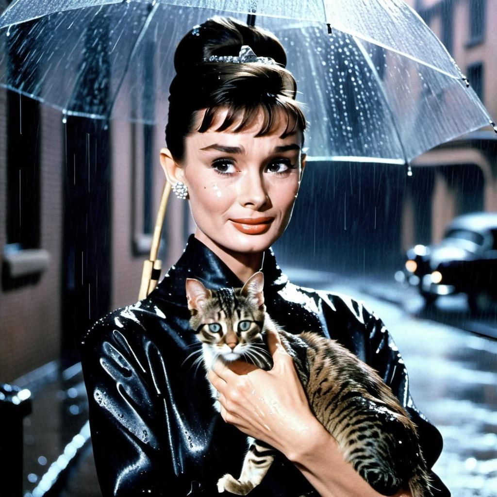 Audrey Hepburn rescues Cat 🐈  Breakfast at Tiffany's