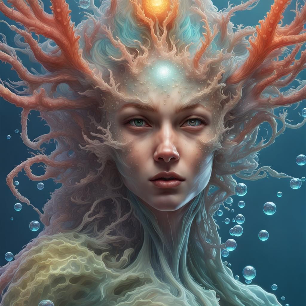 Colorful Protozoan Portrait in Microscopic Environment