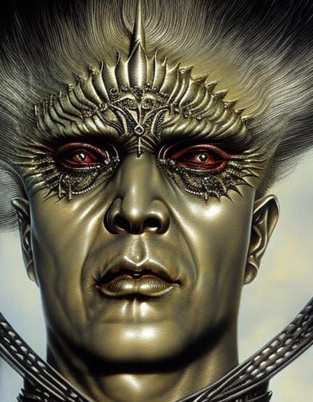Ornate Hellraiser Portrait in Photorealistic Style
