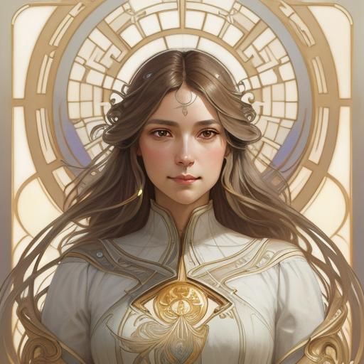 Belldandy Portrait in Art Nouveau Style