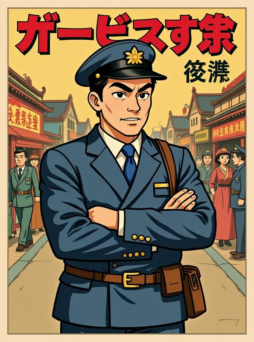 Japanese Captain in 1940s Shanghai Comedy Style