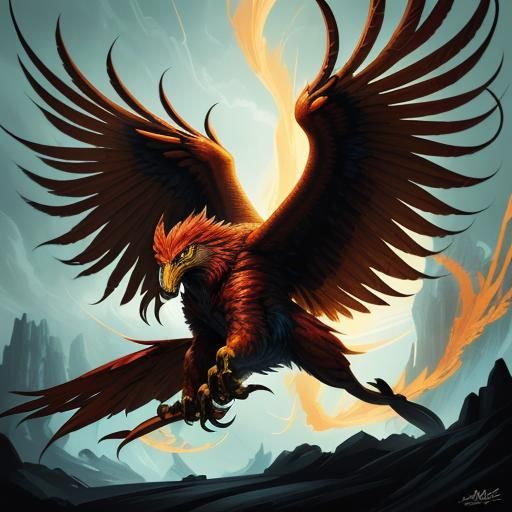 Phoenix at Crossroads in Comic Book Style