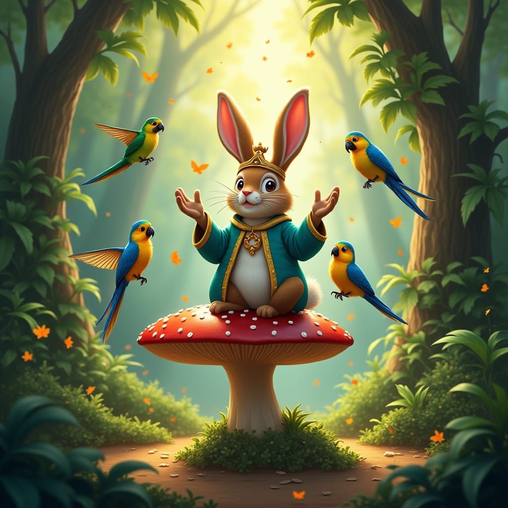 Regal Rabbit King in Amazon Forest