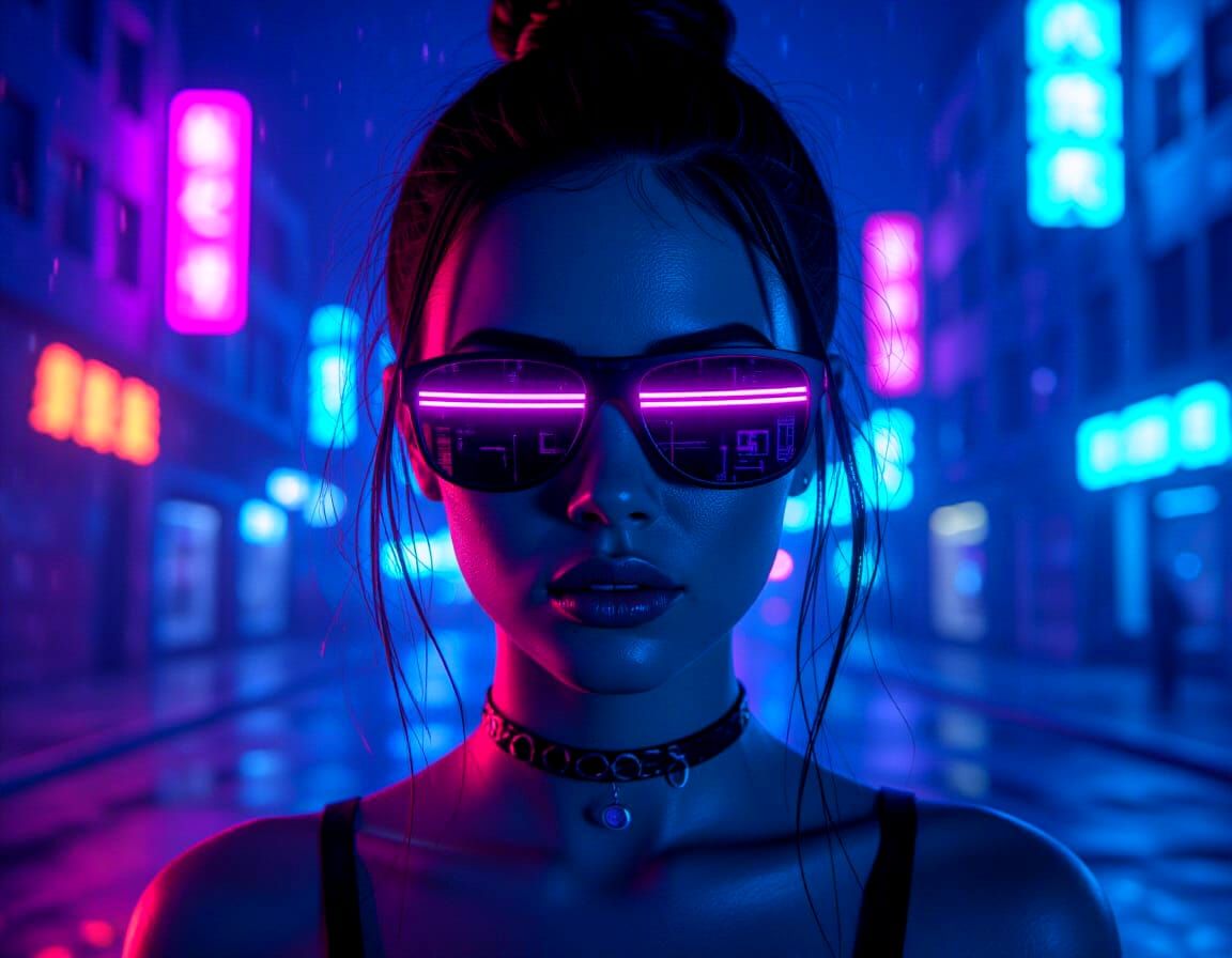 Neon Horror in Cyberpunk Style