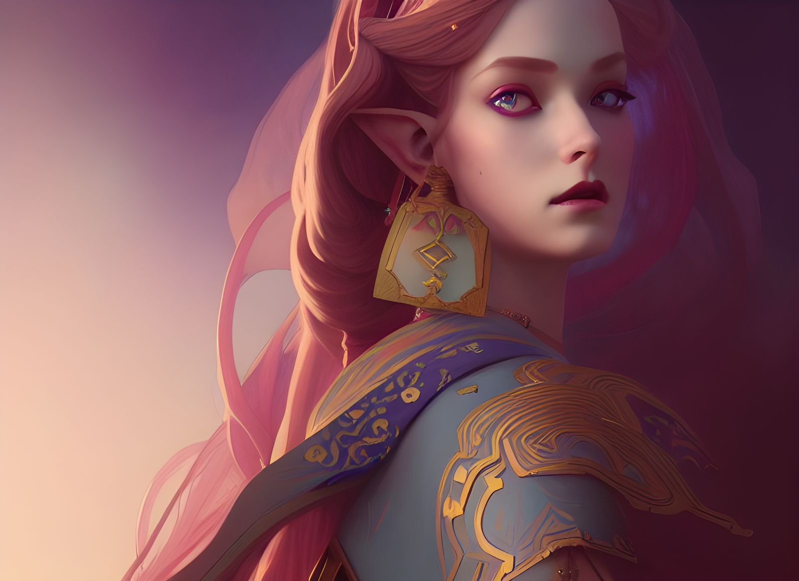 Tragic Princess Zelda Digital Illustration