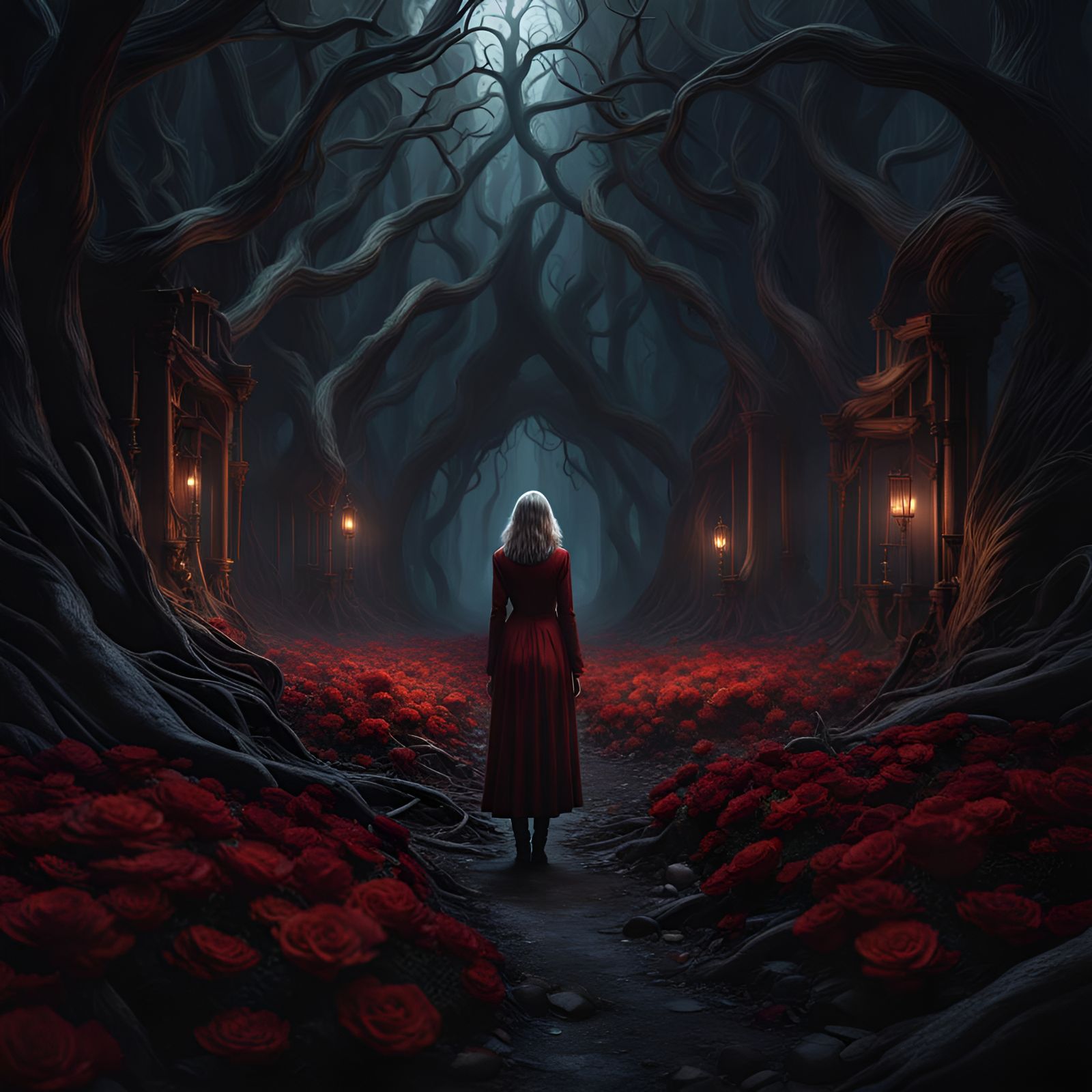 Eerie Woman: Depression and Anxiety Concept Art