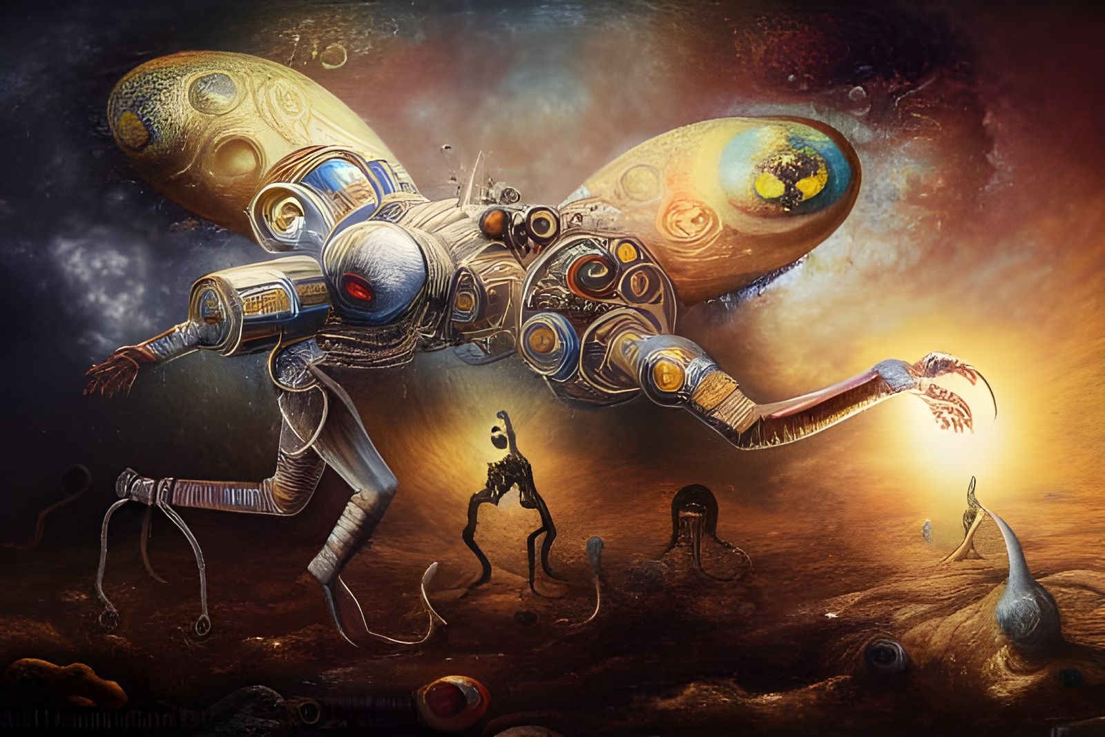 Micronauts and Fleas: A Surreal Battle