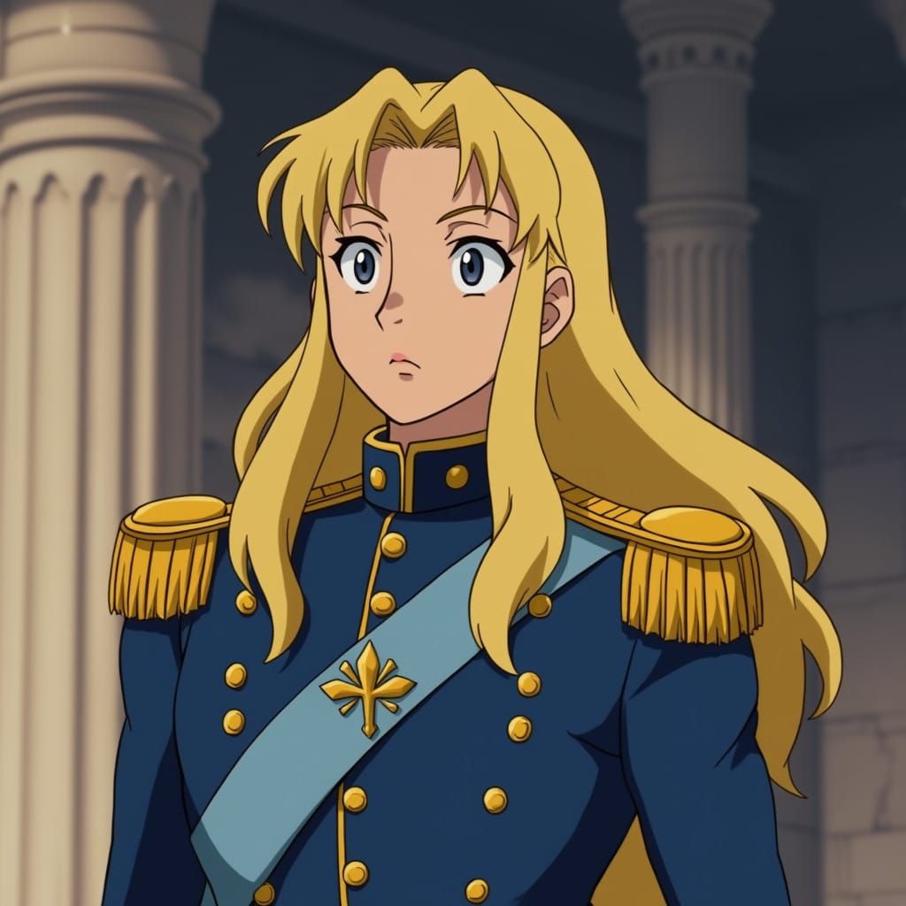 Lady Oscar in Studio Ghibli-Inspired Military Regalia