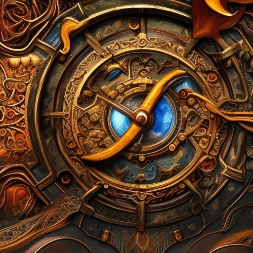 Intricate Clockwork Frog in Detailed Matte Painting