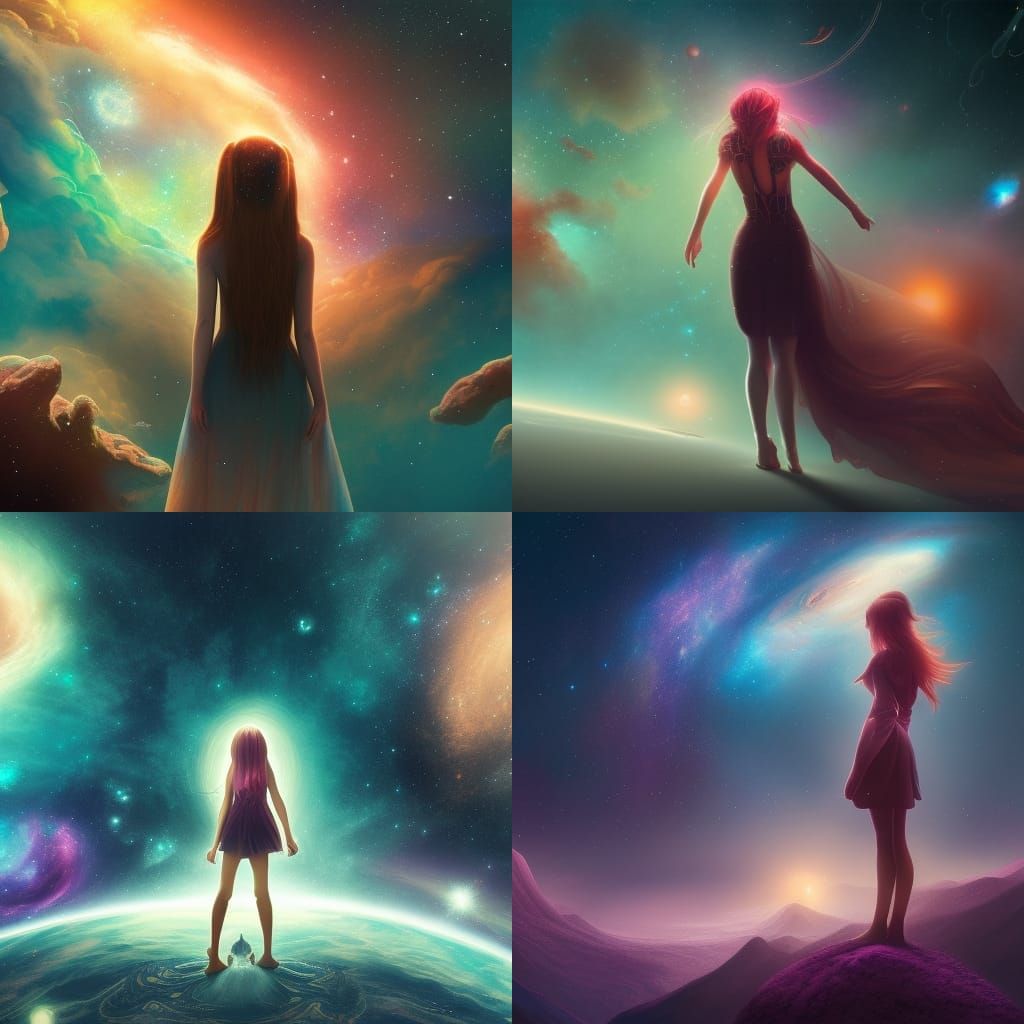 Emotional Album Cover: Universe Within a Girl