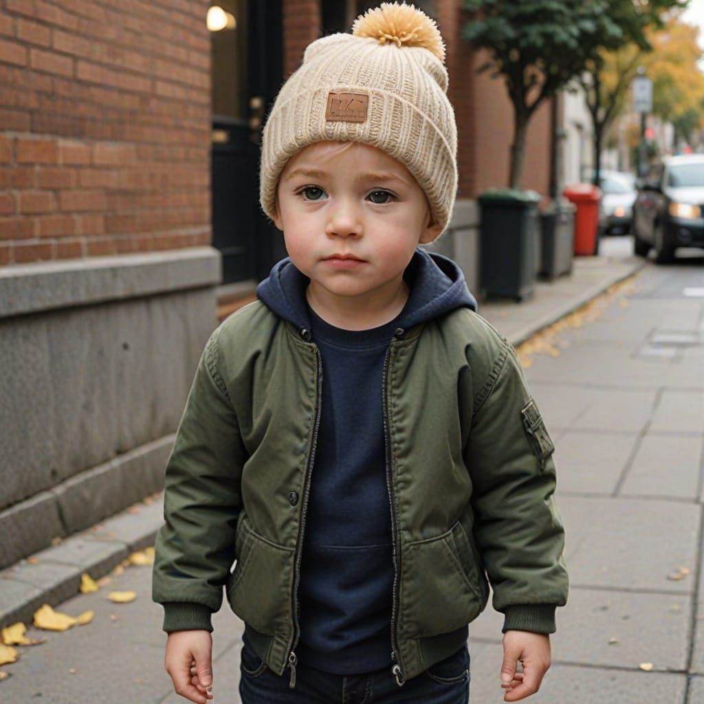 Small Adult Man with Blonde Hair Wears Normal Clothes