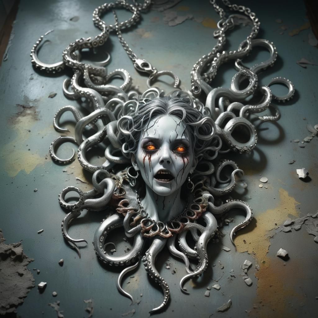Eerie Haunted Necklace with Sinister Face
