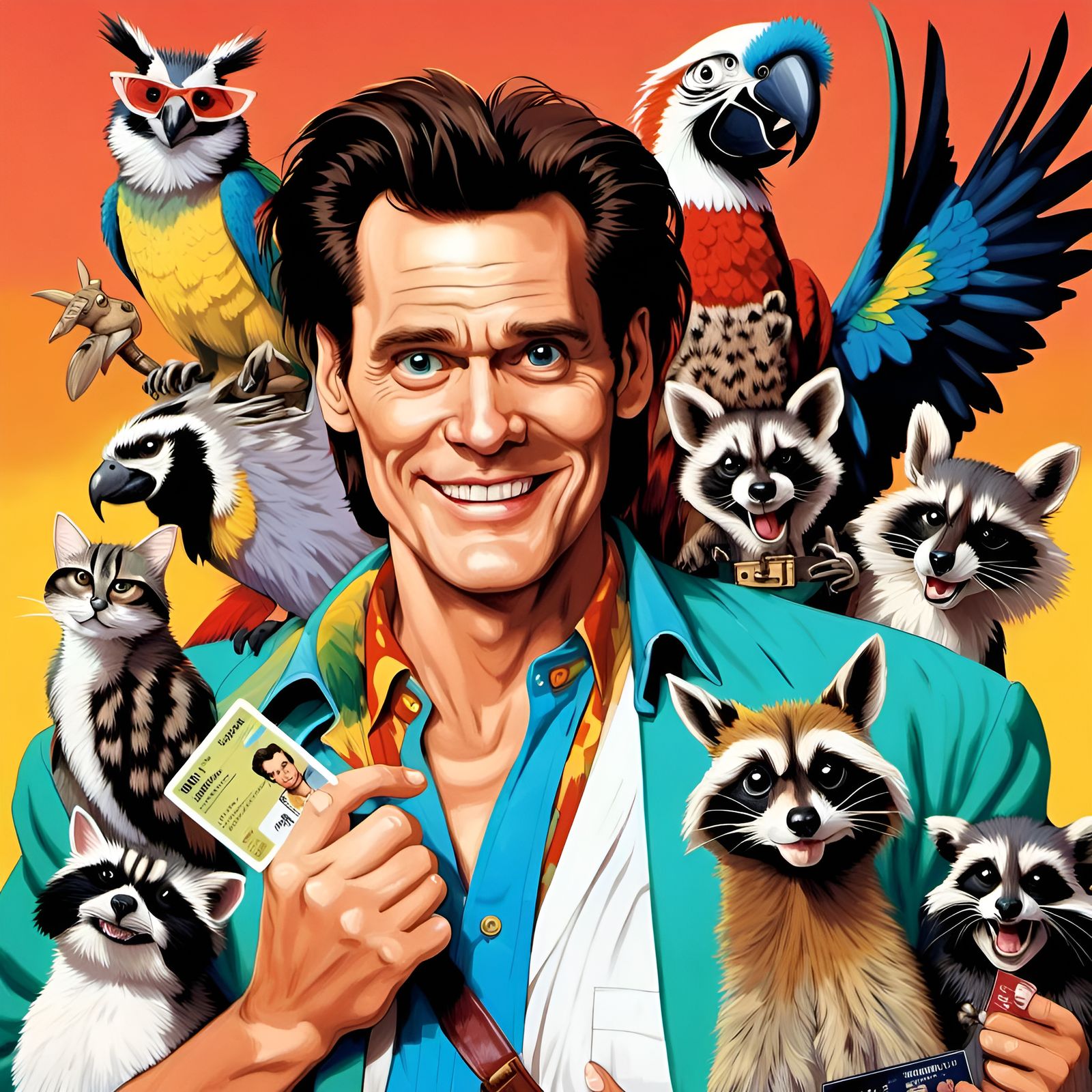Ace Ventura Pet Detective Movie Poster Art