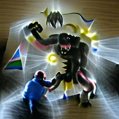 Dark Monster vs Man of Light: Epic Battle