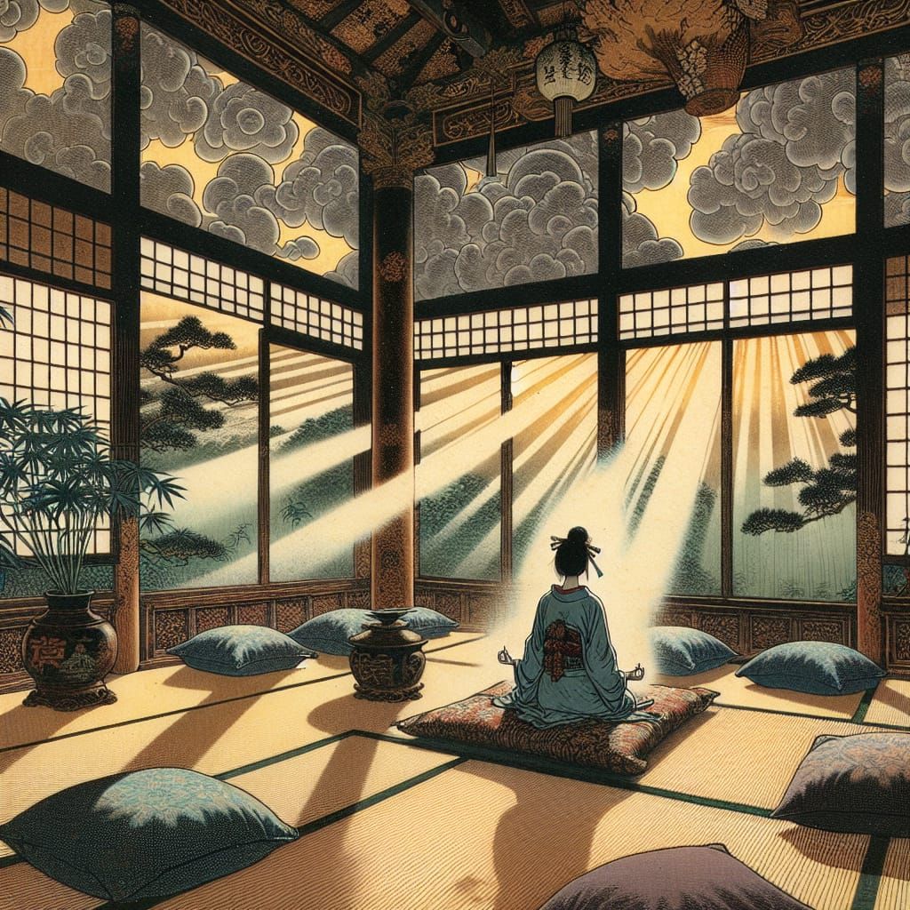 Ukiyo-e, Meditation Hall