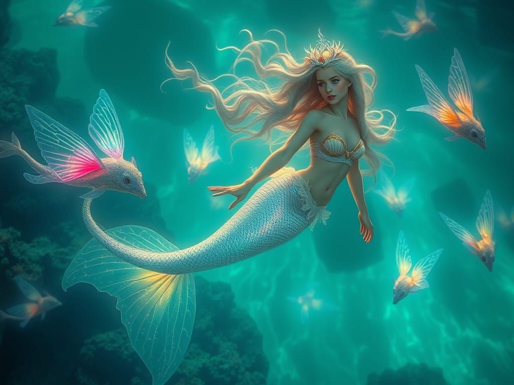 Mermaid in Iridescent Splendor
