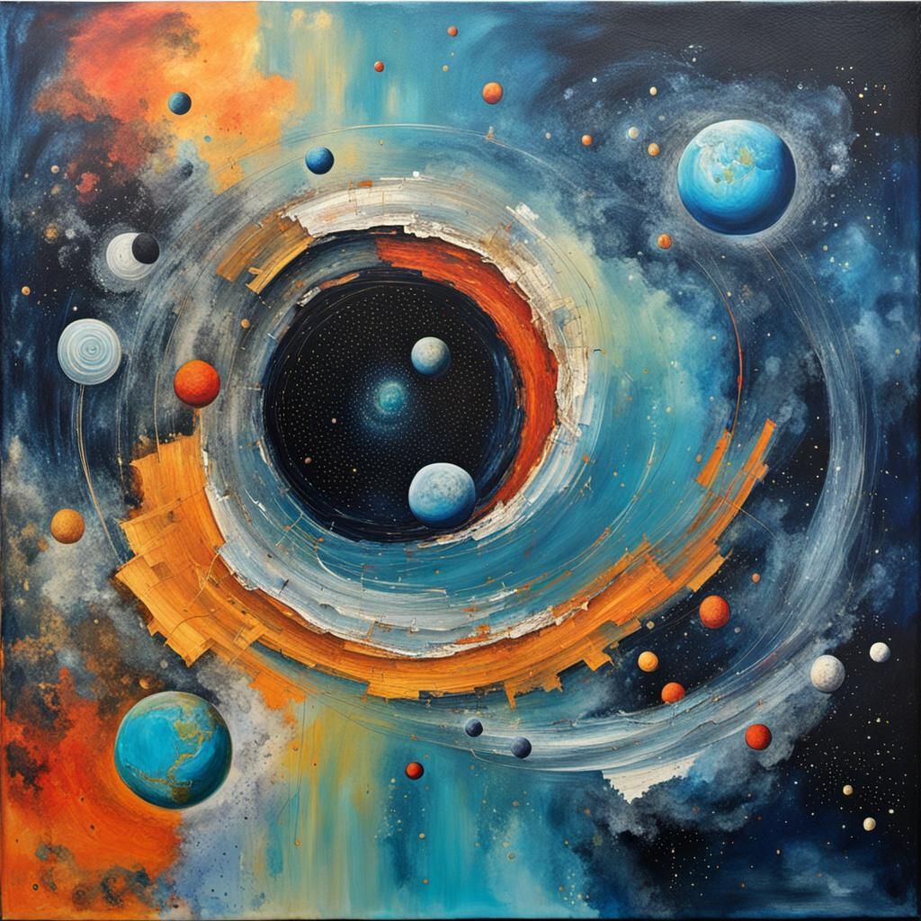 Abstract Space Book: Universe Chapters Unfold