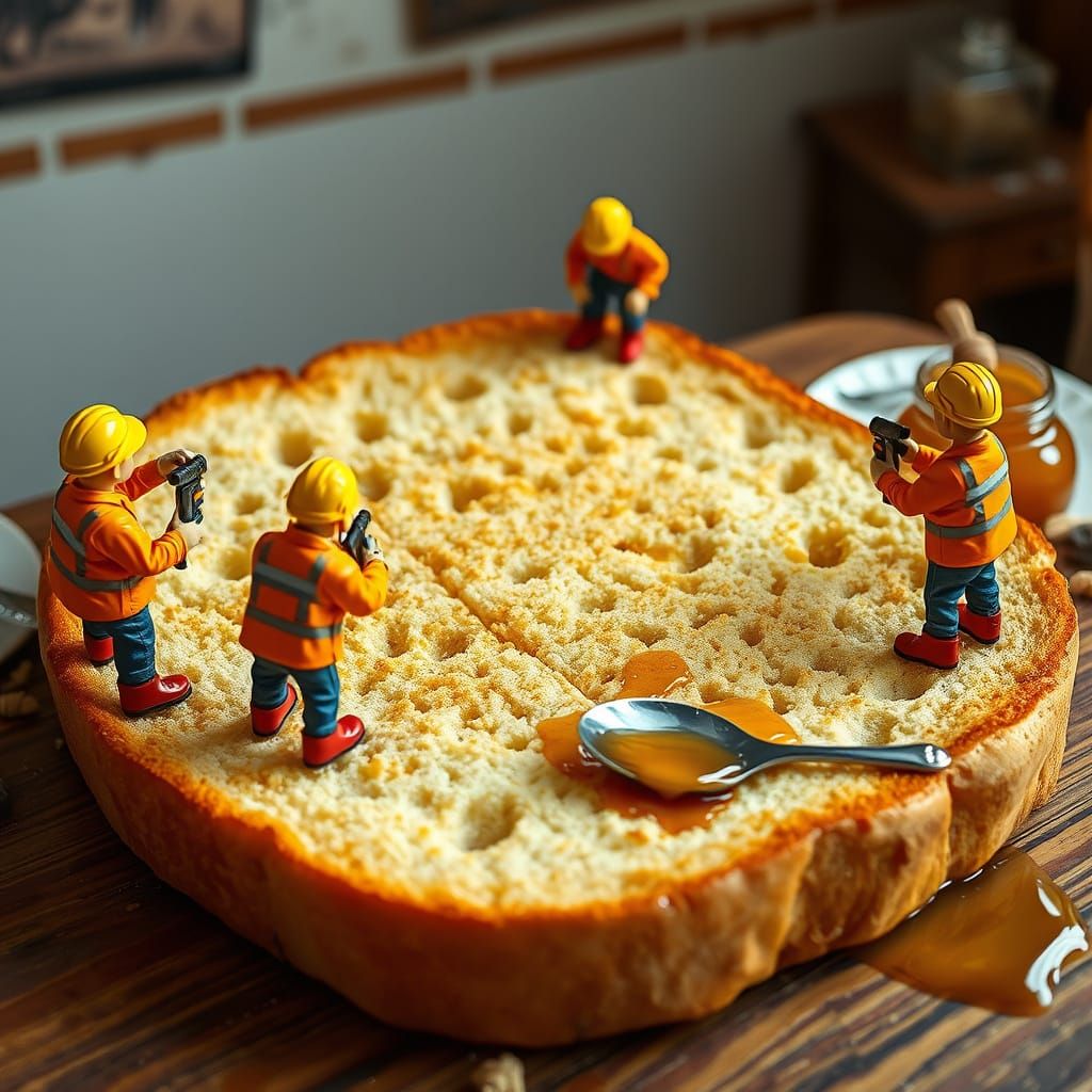 Crunchy Dawn Scene in Industrial Style