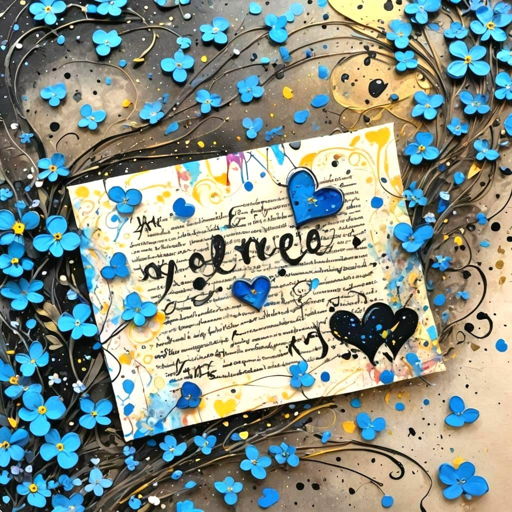 Liebesbrief Vergissmeinnicht - Bavaria = Maria = Percht = Mu...