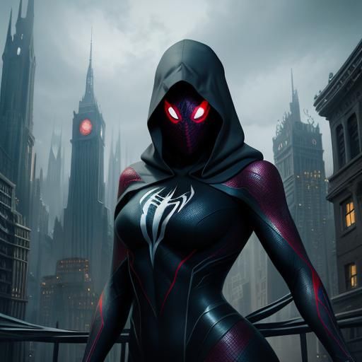 Spider Gwen as Colossal Giant Woman in City