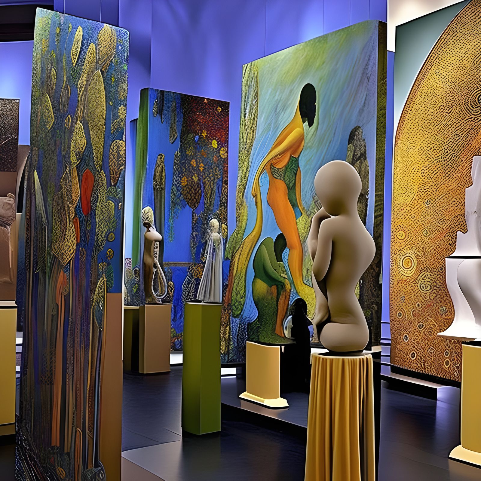 Pictorial History of Bipedal Beings as 3D Render