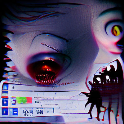 Eerie AI-Generated Nightmare Scene