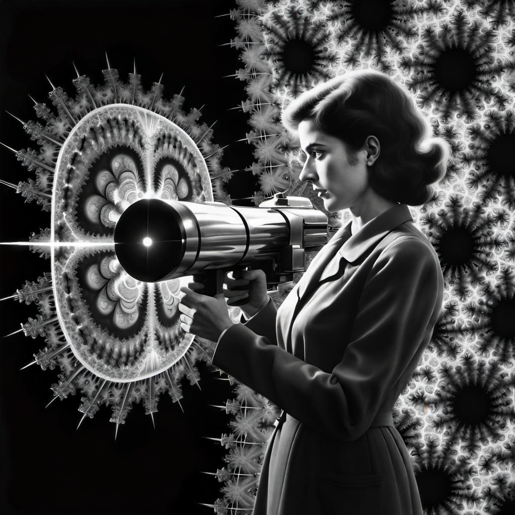 Fractal Overlay on 1950s Sci-Fi Image