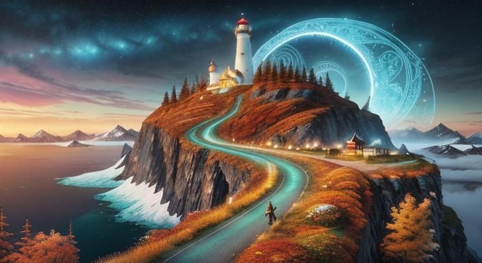 Enchanting City Underneath Antarctica Illustration