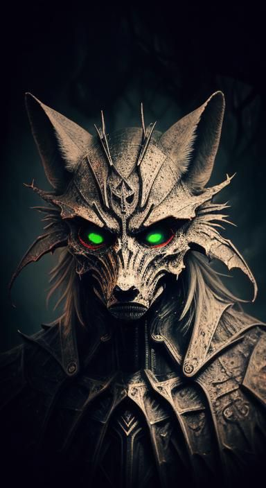 Gothic Fox in Dark, Twisted Realm