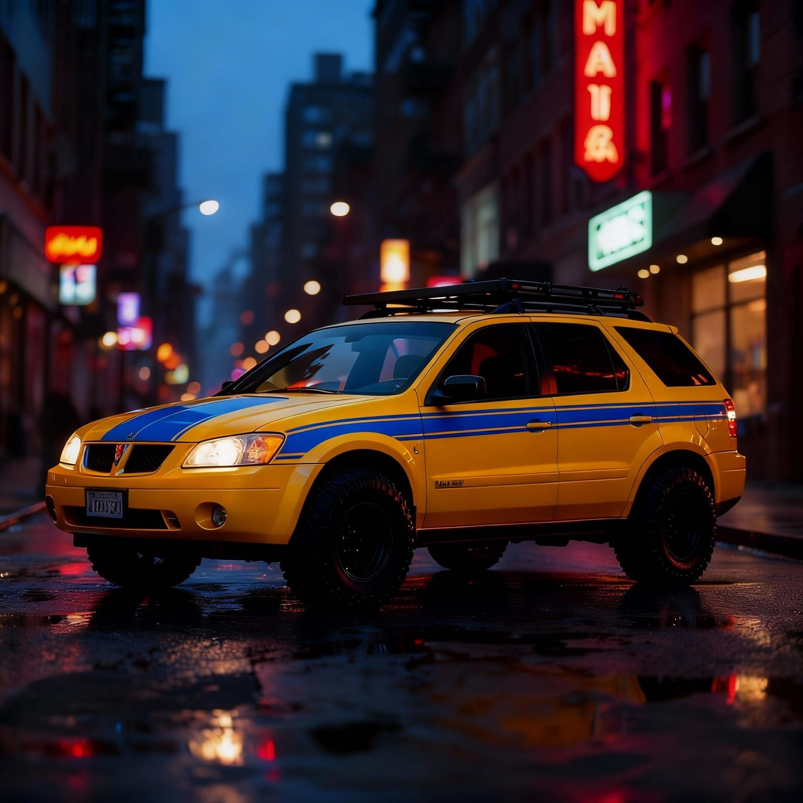 Pontiac Aztek with Classic Steelie Rims