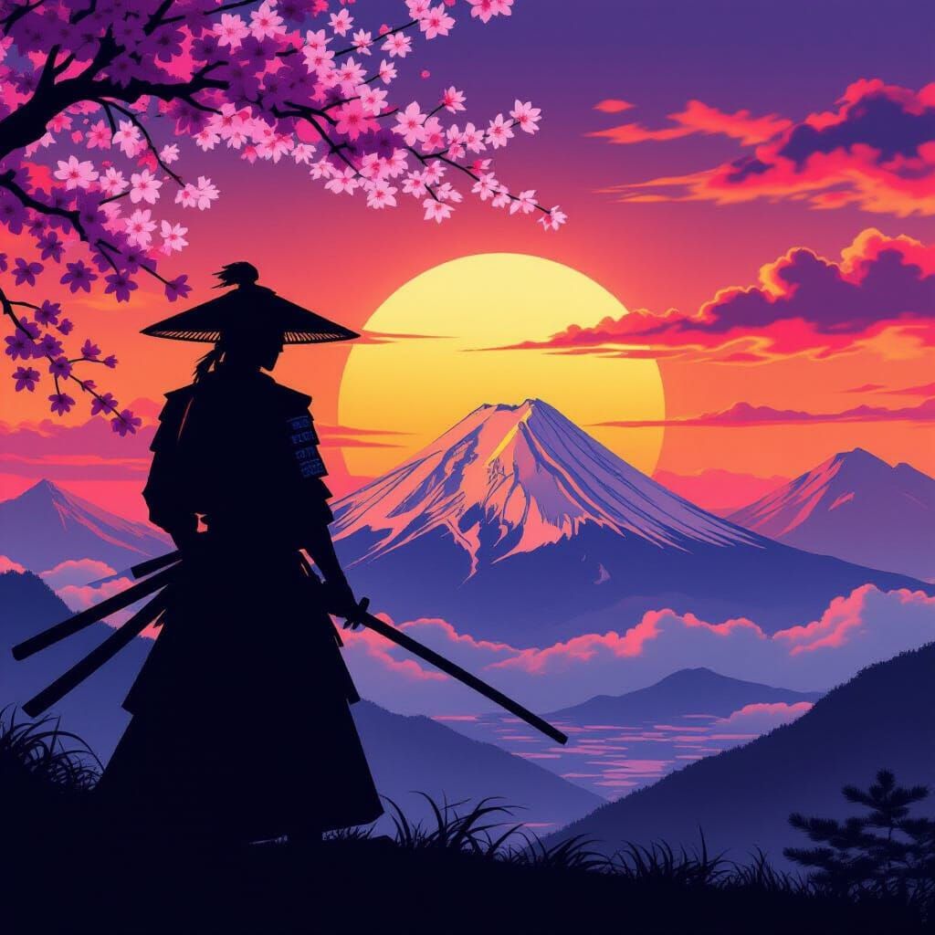 Samurai on a hill