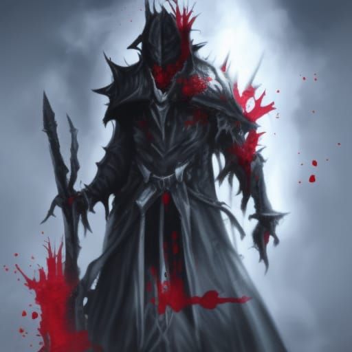 Bleeding Black Knight: A Visceral Depiction