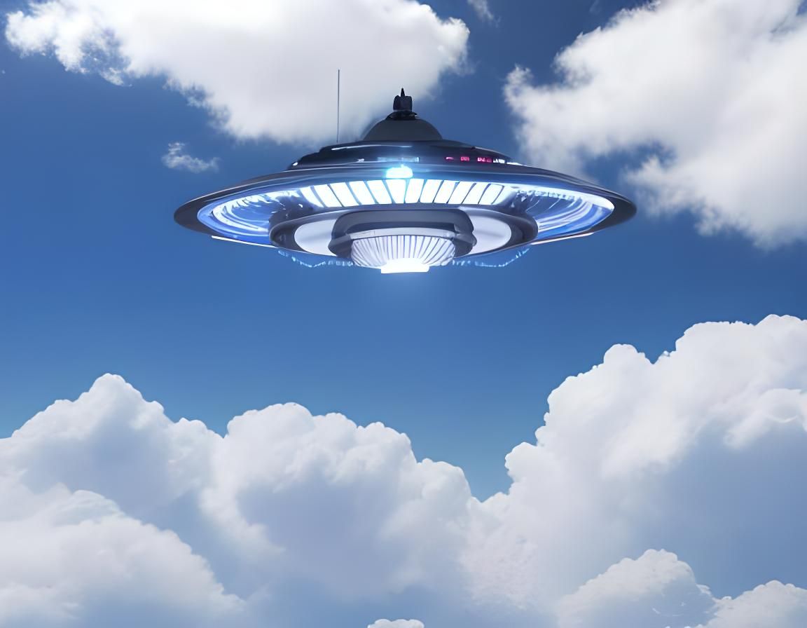 High-Tech UFO in Anime Style, 8K Resolution