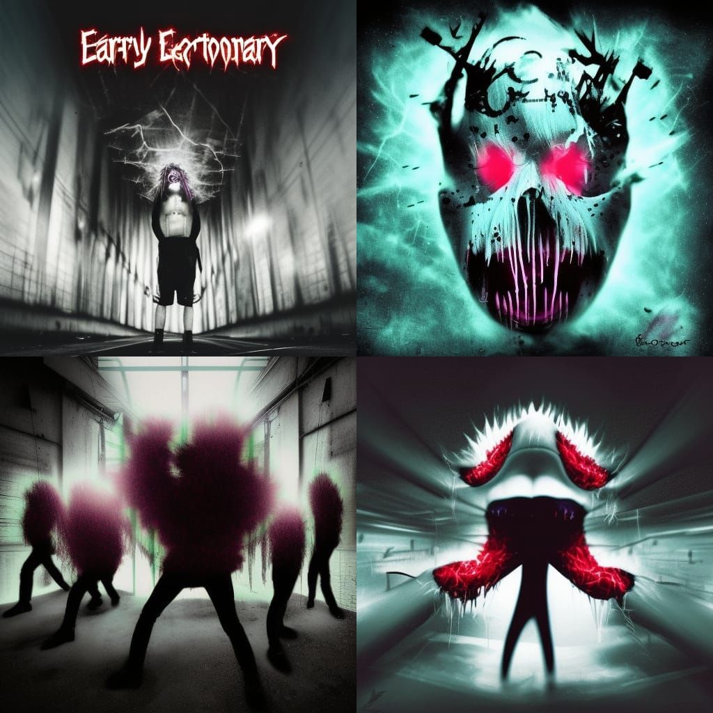 Electronicore Album Art with Neon Deathcore Accents