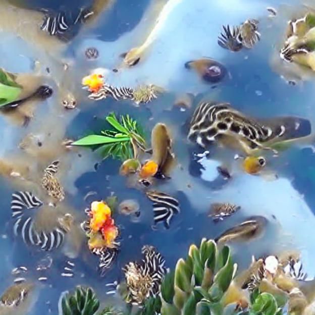 Guppies in a Vivid Tropical Tide Pool