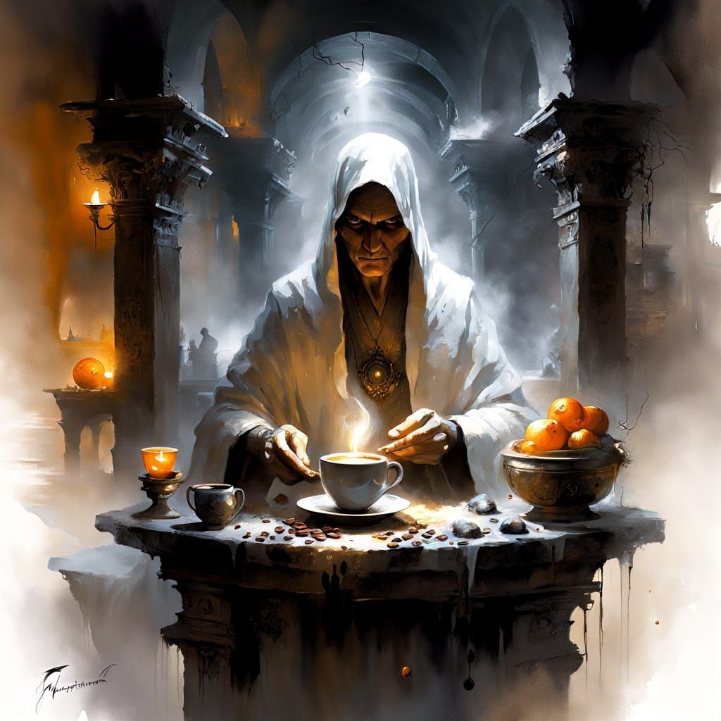 Mysterious Nocturnal Diviner in Ethereal Style