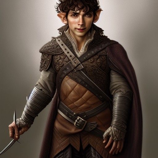 Handsome Hobbit Fighter Portrait in 8k HD