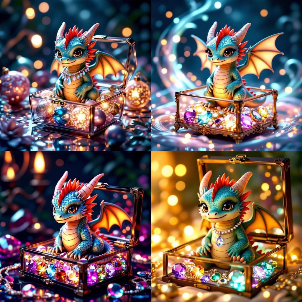 Miniature Dragon in Jewelry Box: 3D Game Cinematic