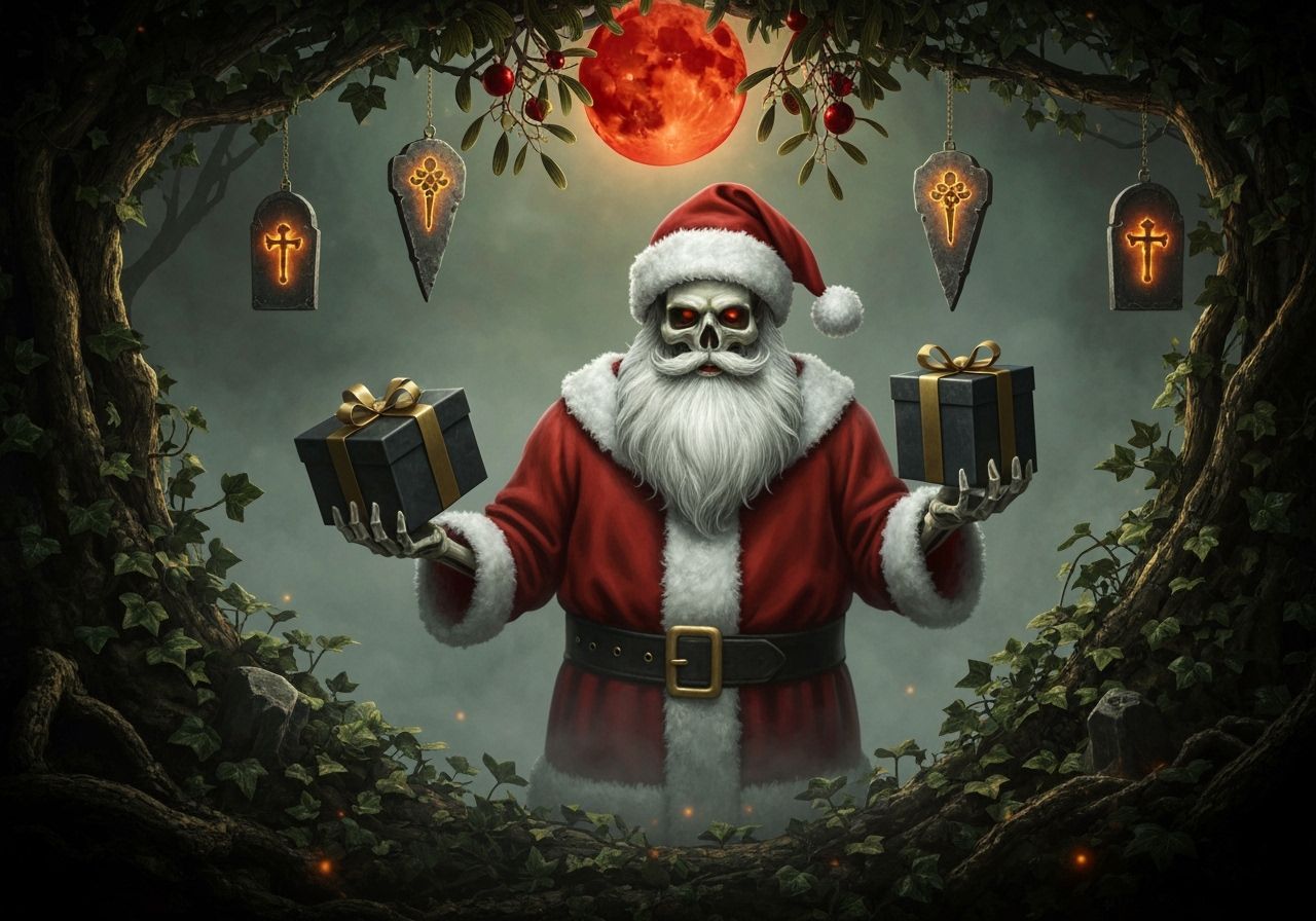 Ethereal Skeletal Santa in Necrotic Decay