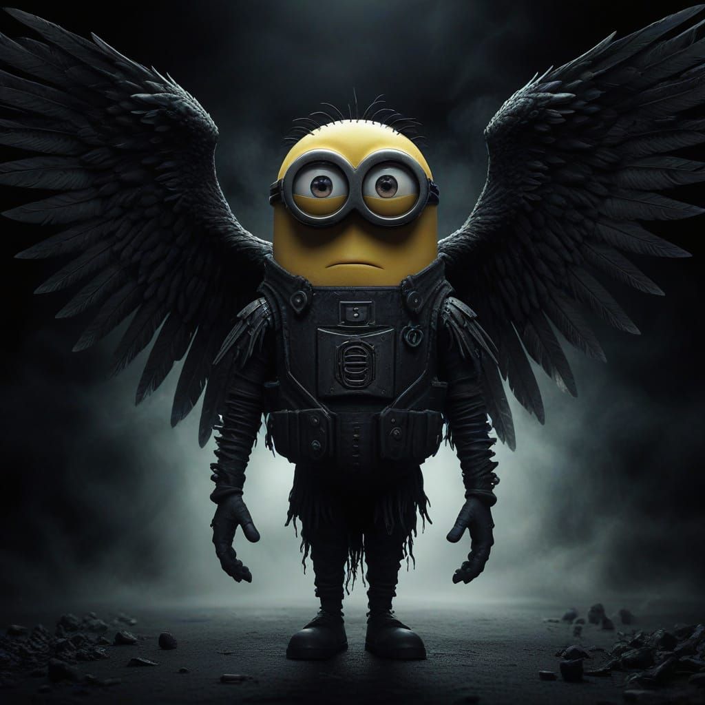 Winged Minions in Sinister 3D Surrealism