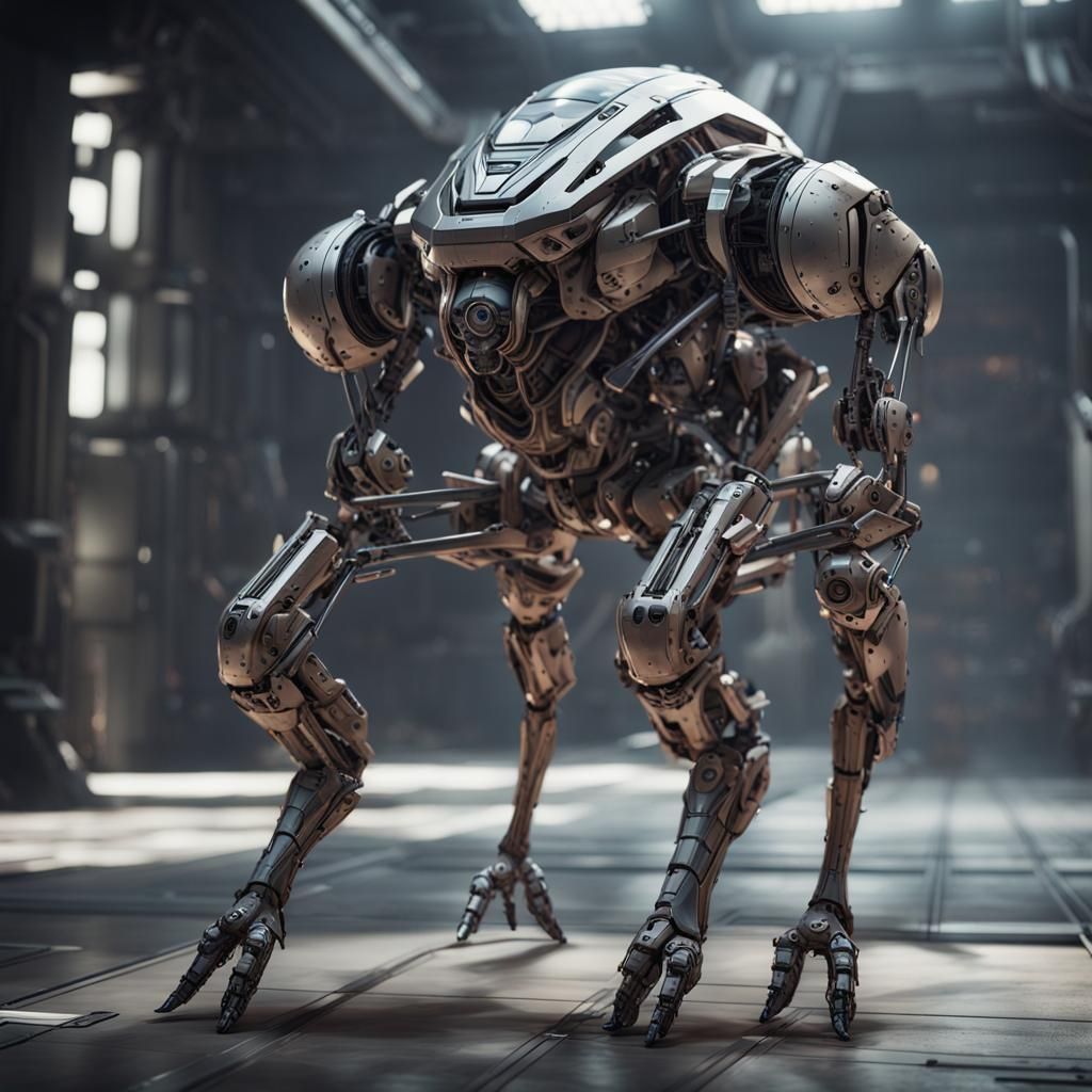 Horrific Sci-Fi Creature with Intricate Mech Details