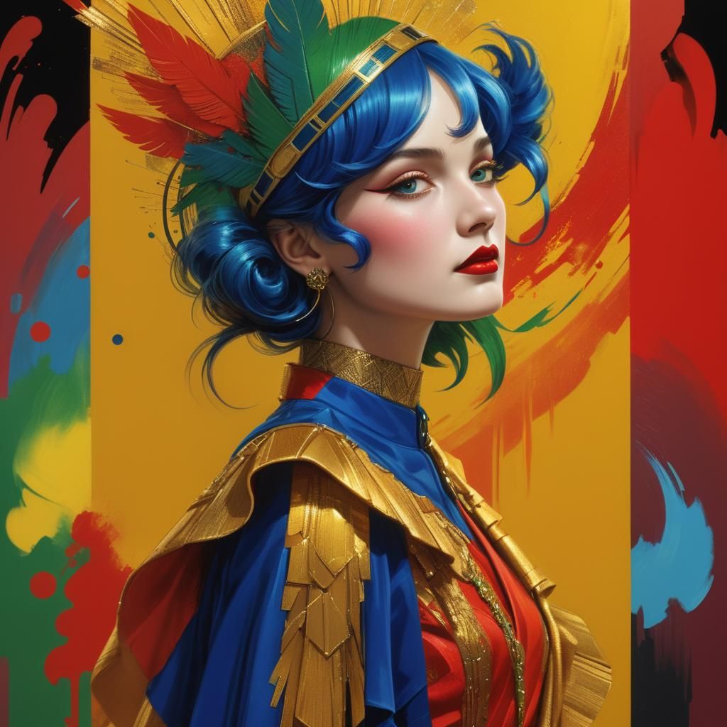 Vibrant Art Deco Design in High Resolution