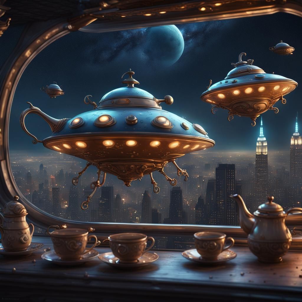 flying saucer tea party II