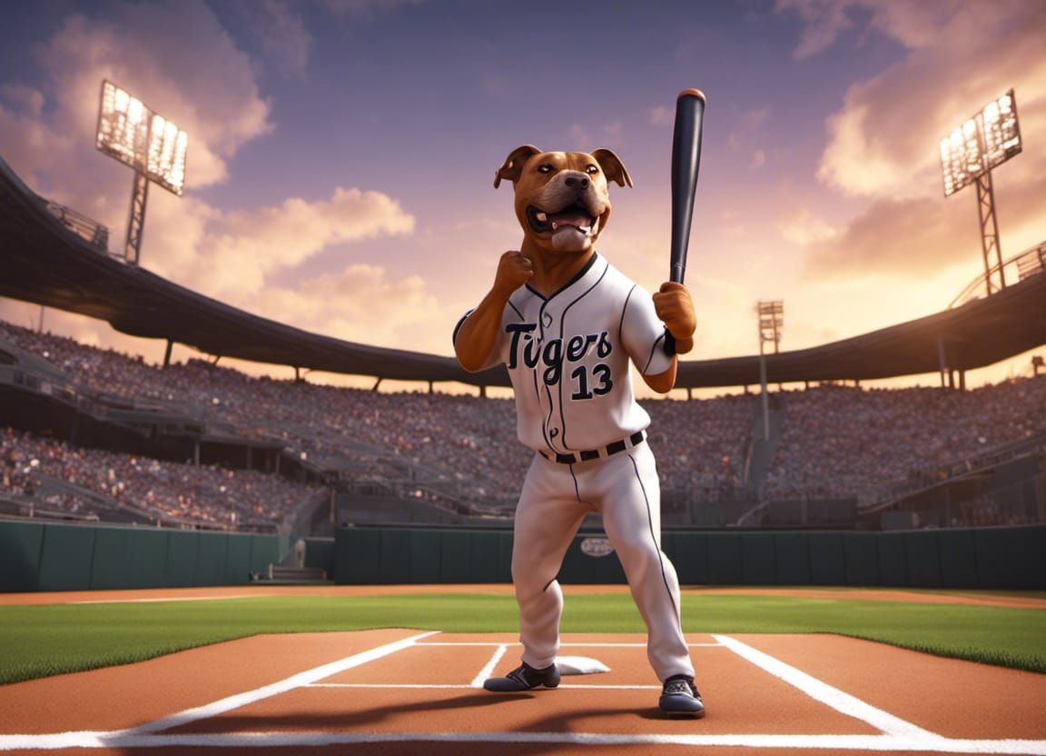 Jeff Dawgg bats as a pinch hitter for the San Diego Zoo Tigers