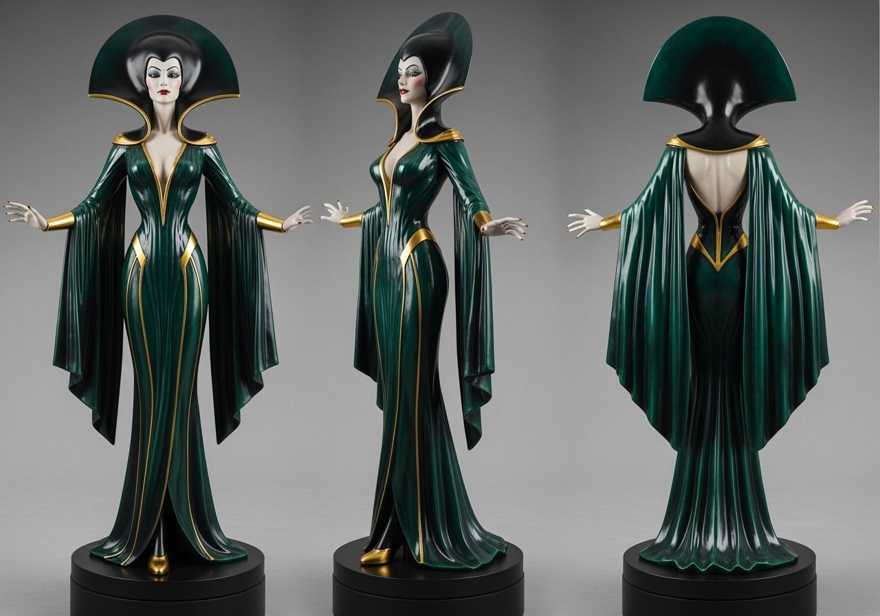 Empress of Ganymede Sculpture in Vintage Modernist Style