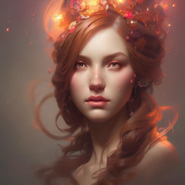 Beautiful Princess Portrait in Hyperdetailed Style