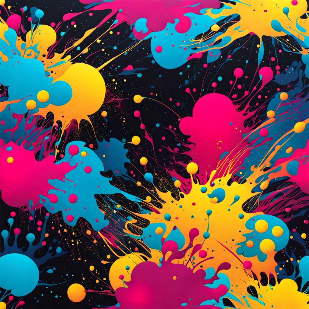 Splosh ! Random coloured ink splatter creation