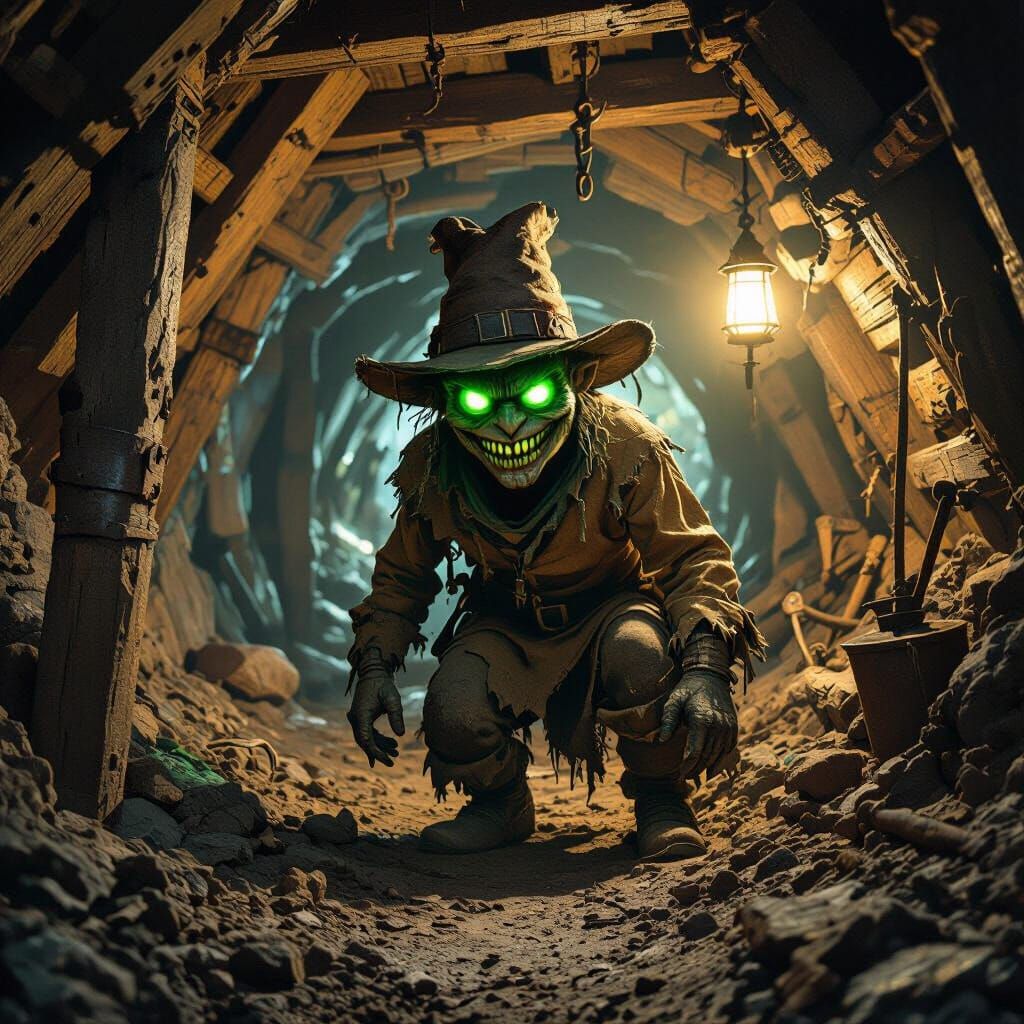 Tommyknocker Lurking in Abandoned Gold Mine