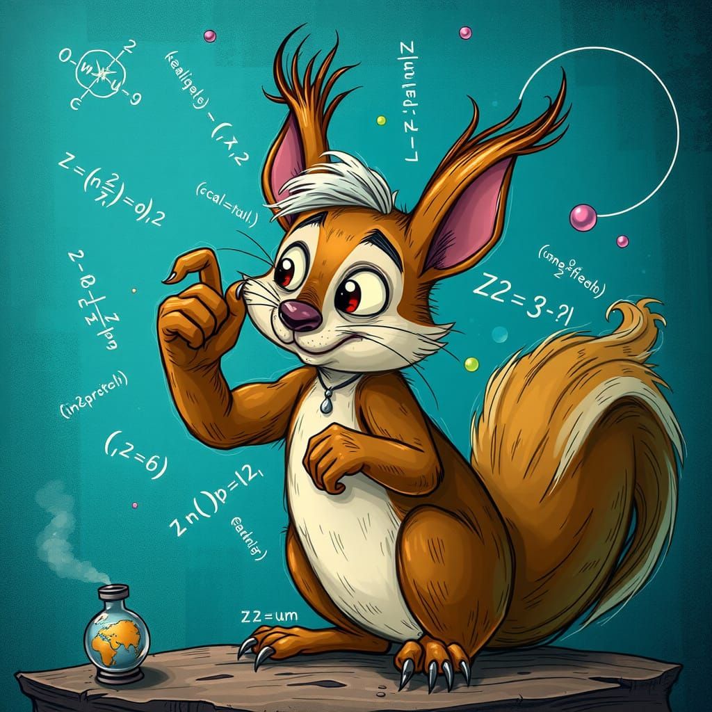 Squirrel Ponders Relativity Theory in Dreamlike Art Nouveau ...