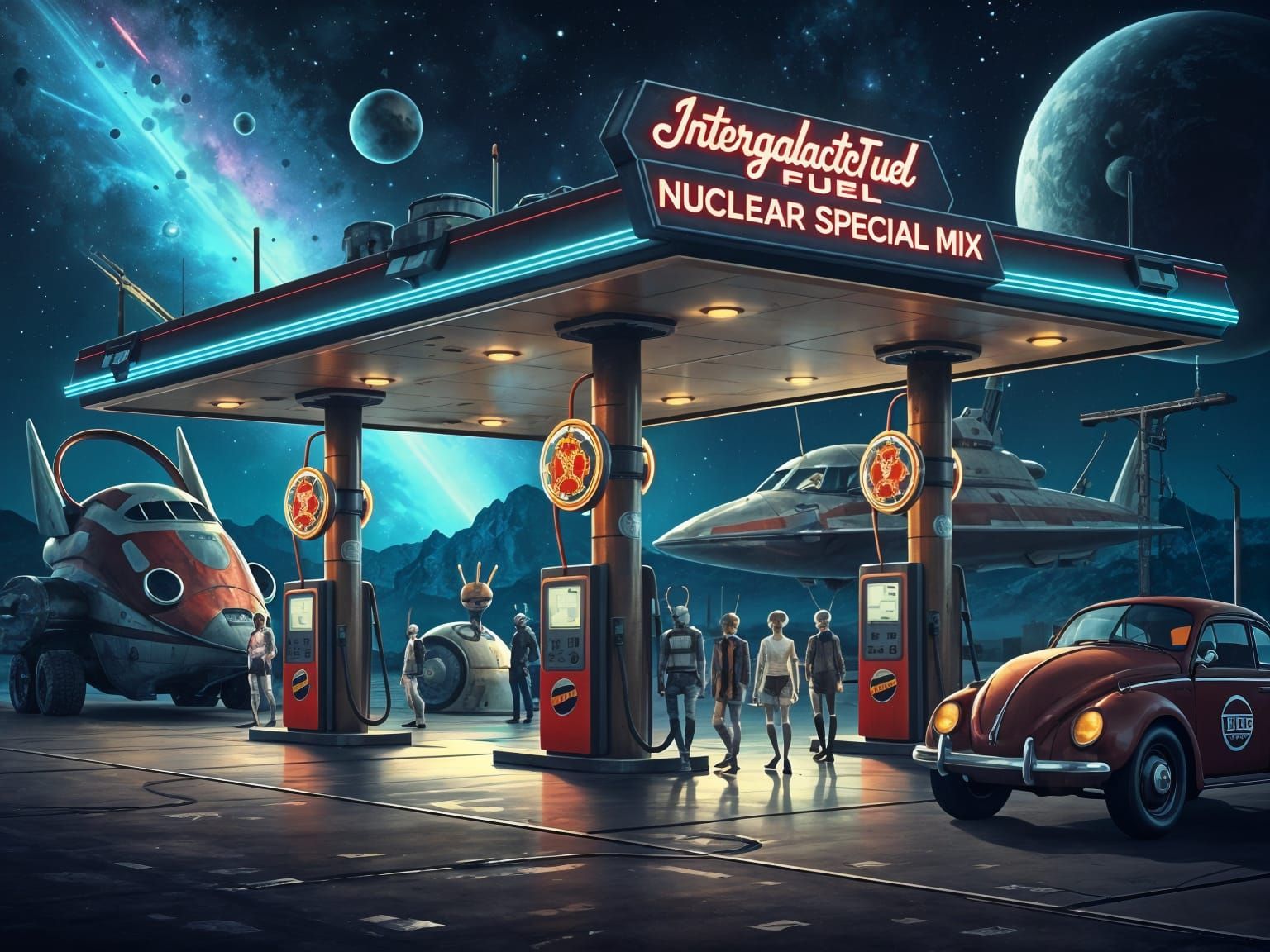 Alien Gas Station